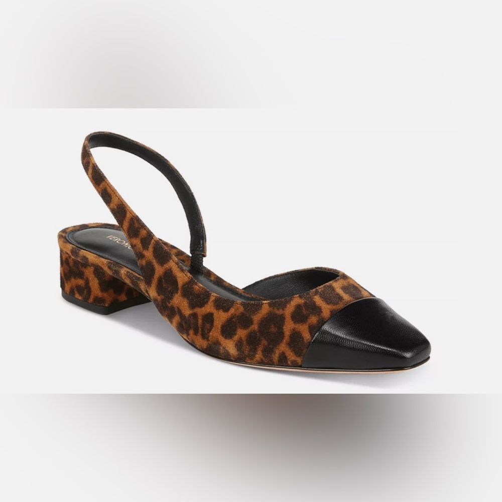 Veronica Beard Cecile Slinback Pumps Leopard Print Size 10